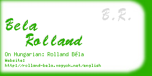 bela rolland business card
